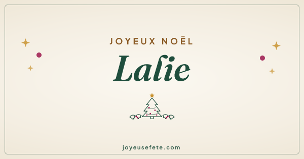 Image « Joyeux Noël Lalie » au format large