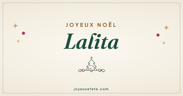 Image « Joyeux Noël Lalita » au format large