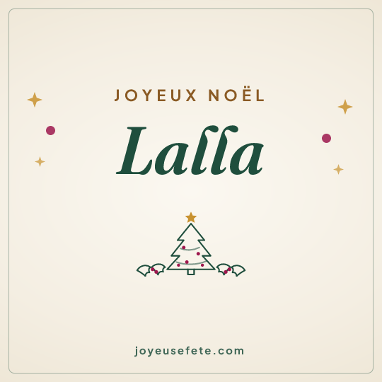 Image carrée « Joyeux Noël Lalla » pour WhatsApp