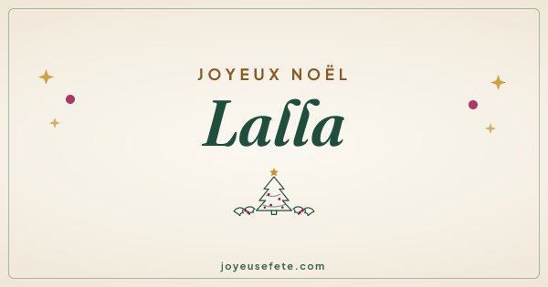 Image « Joyeux Noël Lalla » au format large