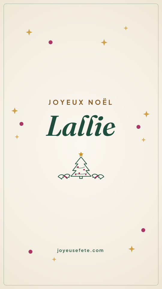 Image « Joyeux Noël Lallie » au format story