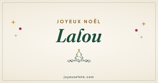 Image « Joyeux Noël Lalou » au format large