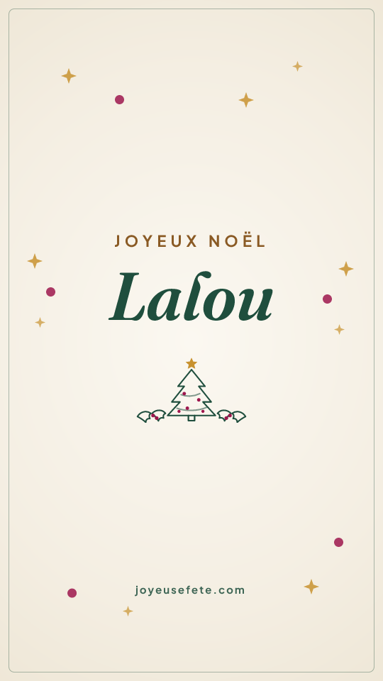 Image « Joyeux Noël Lalou » au format story
