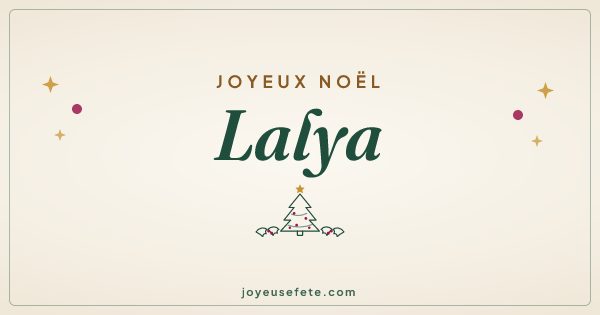 Image « Joyeux Noël Lalya » au format large