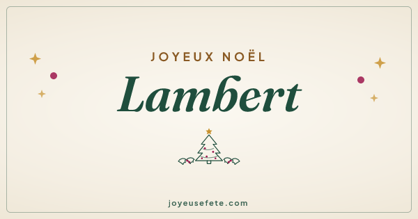 Image « Joyeux Noël Lambert » au format large