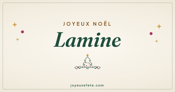 Image « Joyeux Noël Lamine » au format large