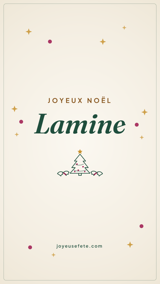 Image « Joyeux Noël Lamine » au format story