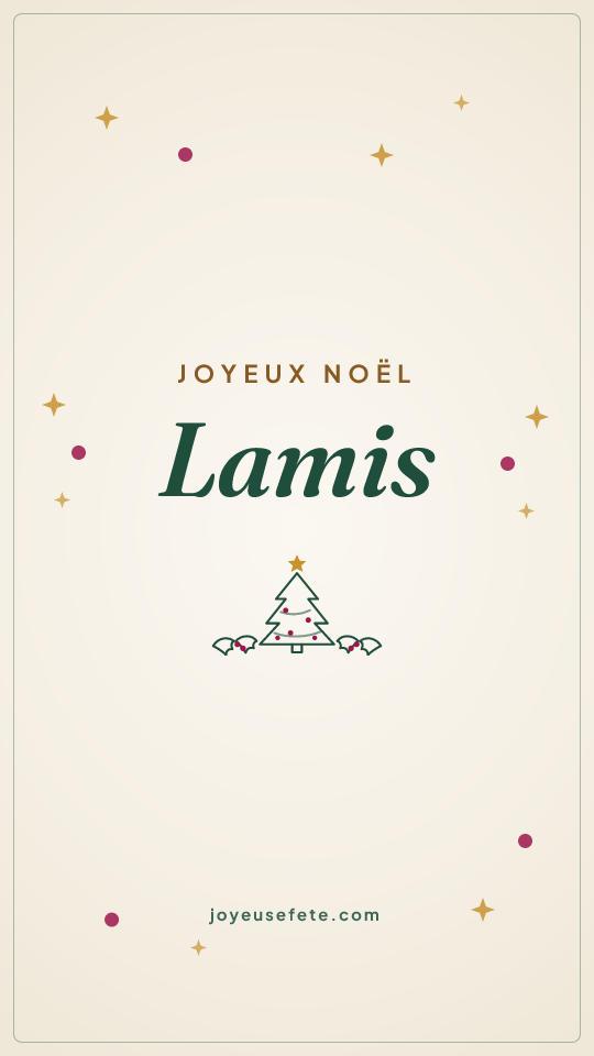 Image « Joyeux Noël Lamis » au format story