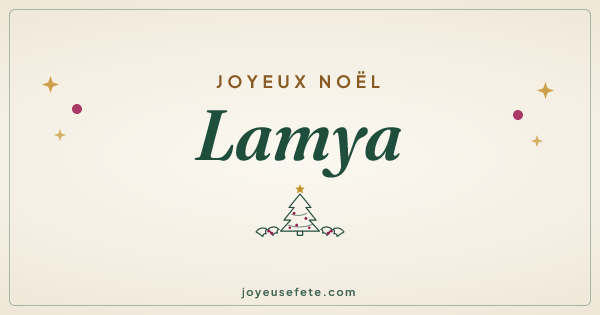 Image « Joyeux Noël Lamya » au format large