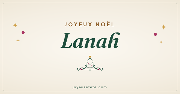 Image « Joyeux Noël Lanah » au format large