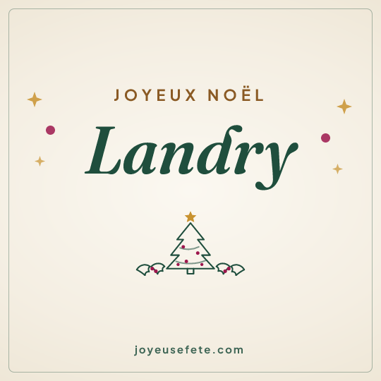 Image carrée « Joyeux Noël Landry » pour WhatsApp