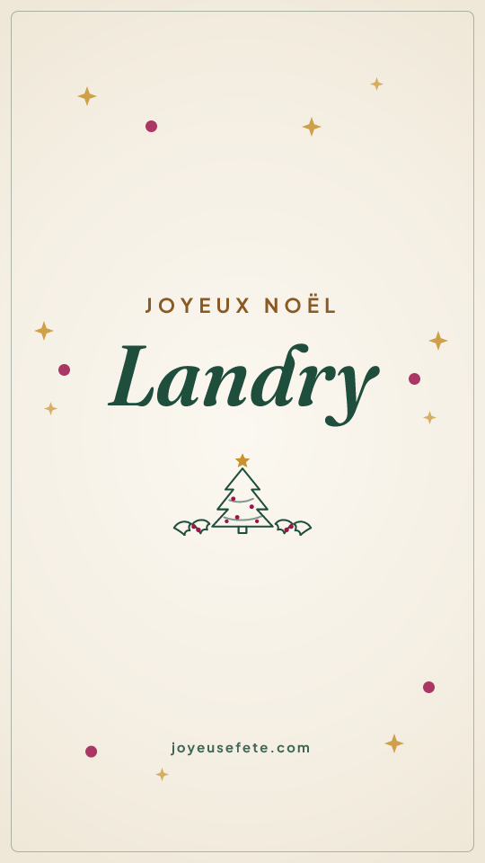 Image « Joyeux Noël Landry » au format story