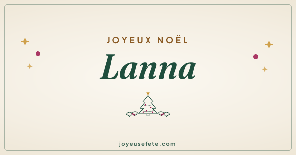 Image « Joyeux Noël Lanna » au format large