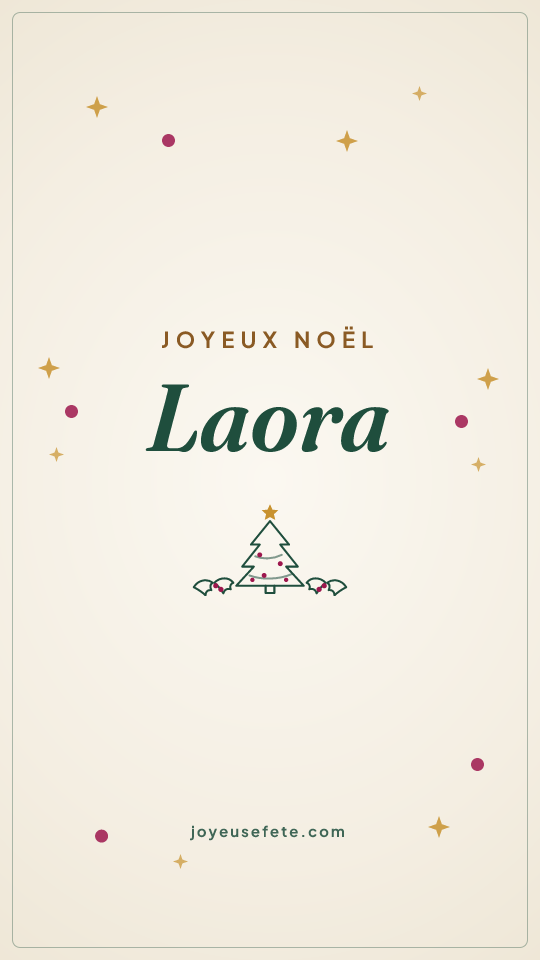 Image « Joyeux Noël Laora » au format story