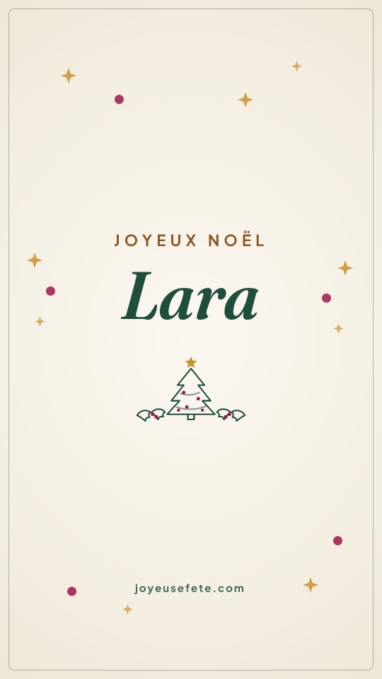 Image « Joyeux Noël Lara » au format story