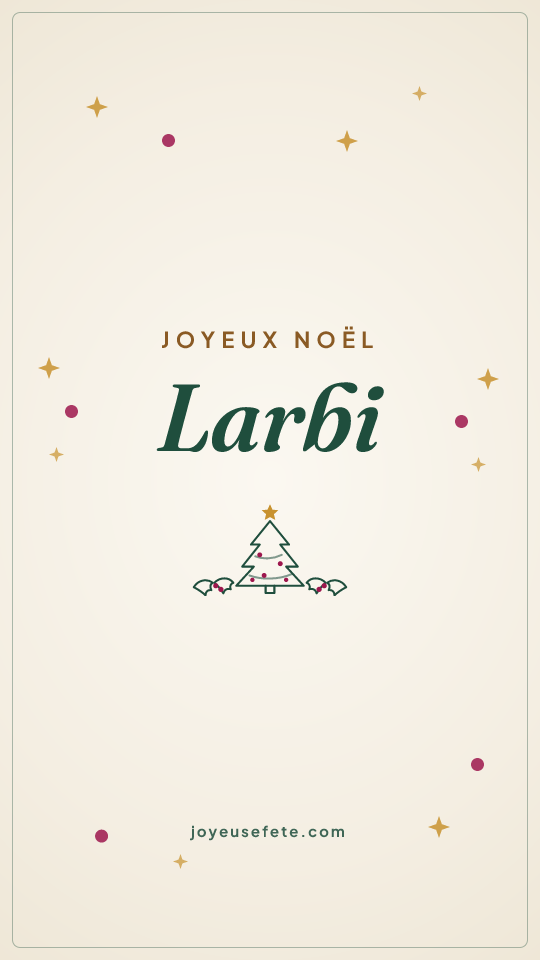 Image « Joyeux Noël Larbi » au format story