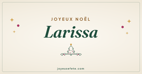 Image « Joyeux Noël Larissa » au format large