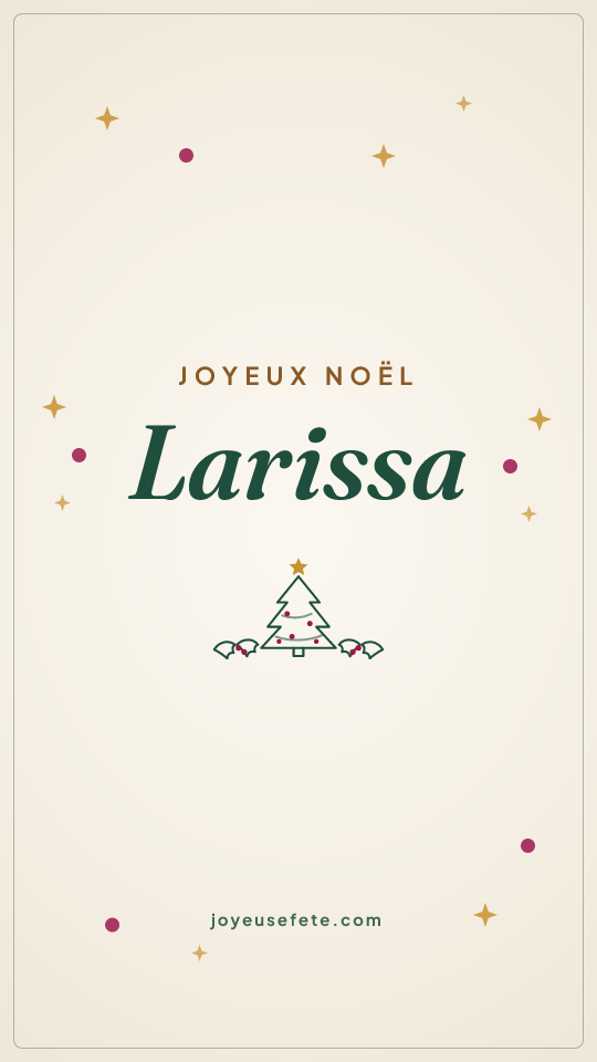 Image « Joyeux Noël Larissa » au format story