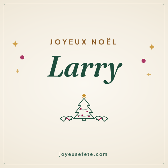 Image carrée « Joyeux Noël Larry » pour WhatsApp