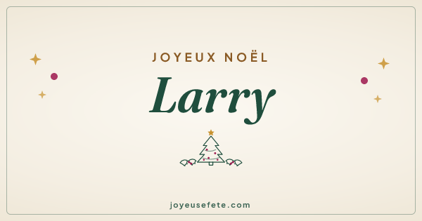 Image « Joyeux Noël Larry » au format large