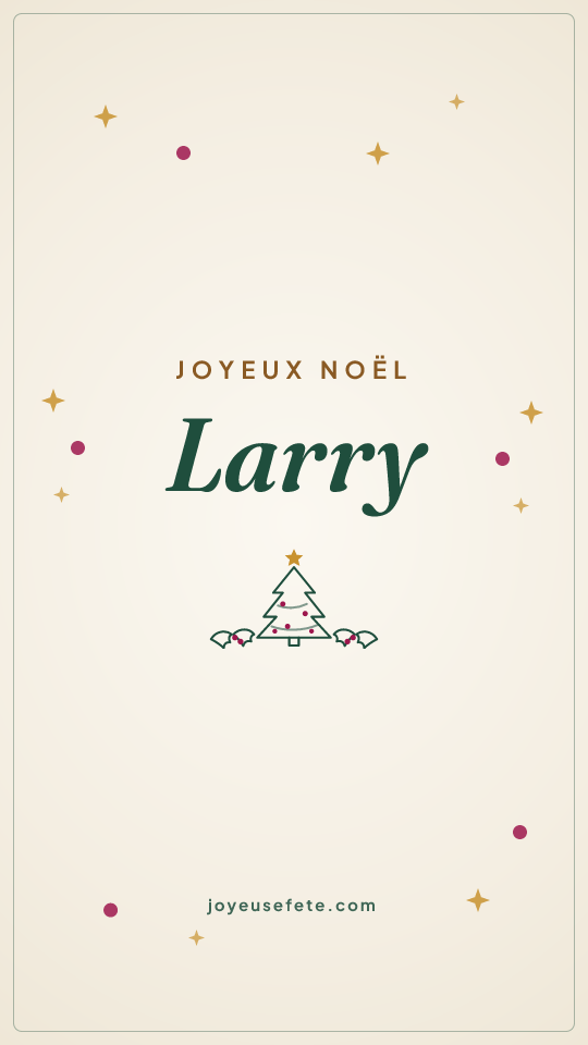 Image « Joyeux Noël Larry » au format story