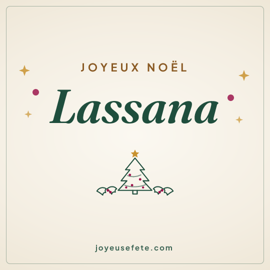 Image carrée « Joyeux Noël Lassana » pour WhatsApp