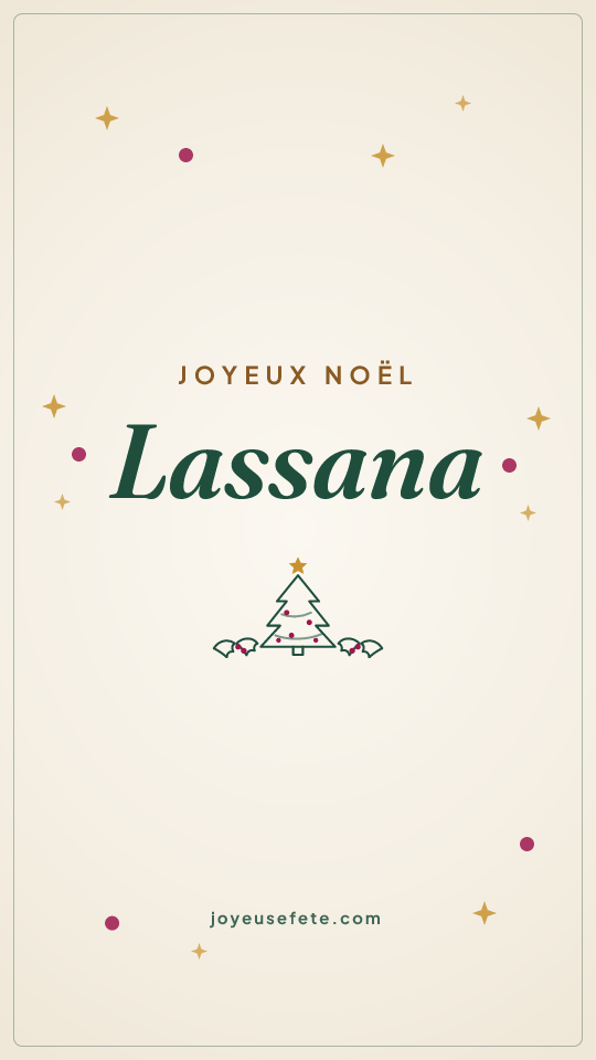 Image « Joyeux Noël Lassana » au format story