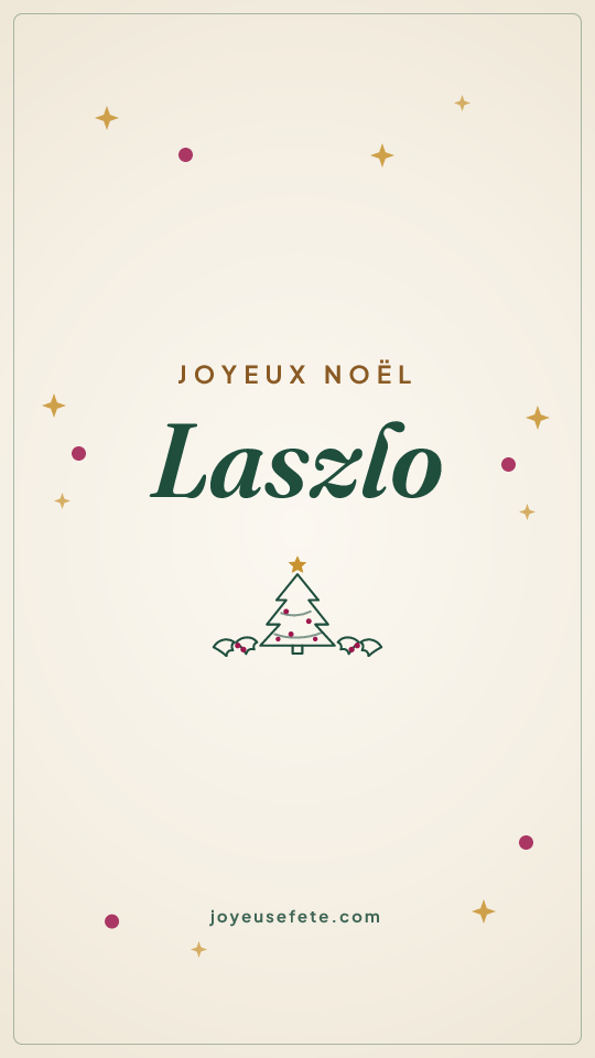 Image « Joyeux Noël Laszlo » au format story