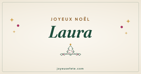 Image « Joyeux Noël Laura » au format large