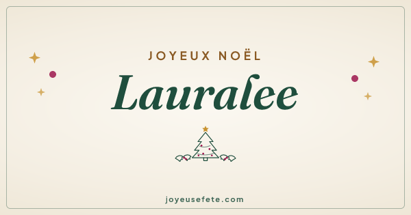 Image « Joyeux Noël Lauralee » au format large