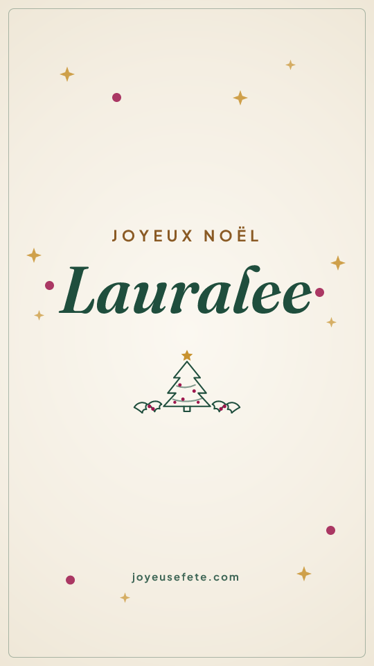 Image « Joyeux Noël Lauralee » au format story