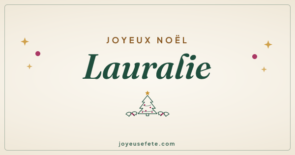 Image « Joyeux Noël Lauralie » au format large