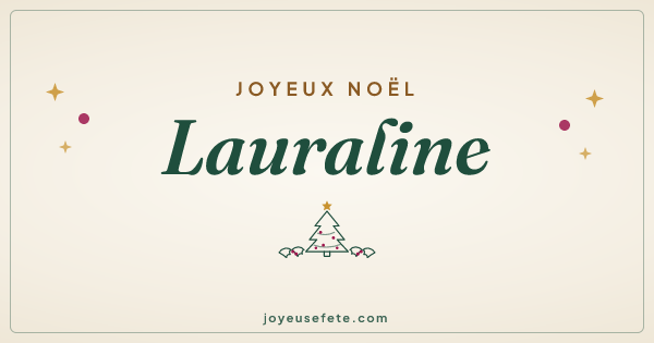 Image « Joyeux Noël Lauraline » au format large