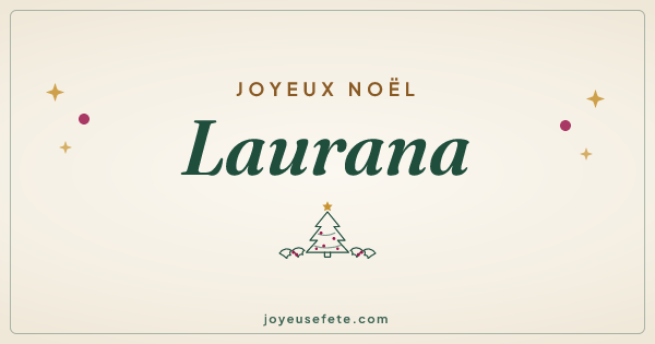 Image « Joyeux Noël Laurana » au format large