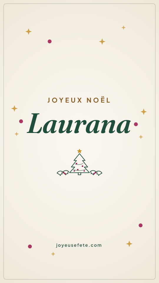 Image « Joyeux Noël Laurana » au format story