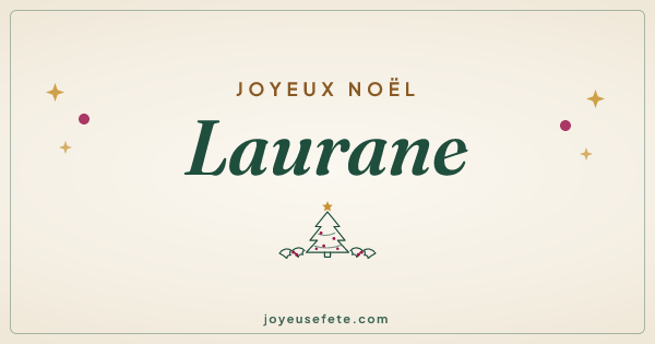 Image « Joyeux Noël Laurane » au format large