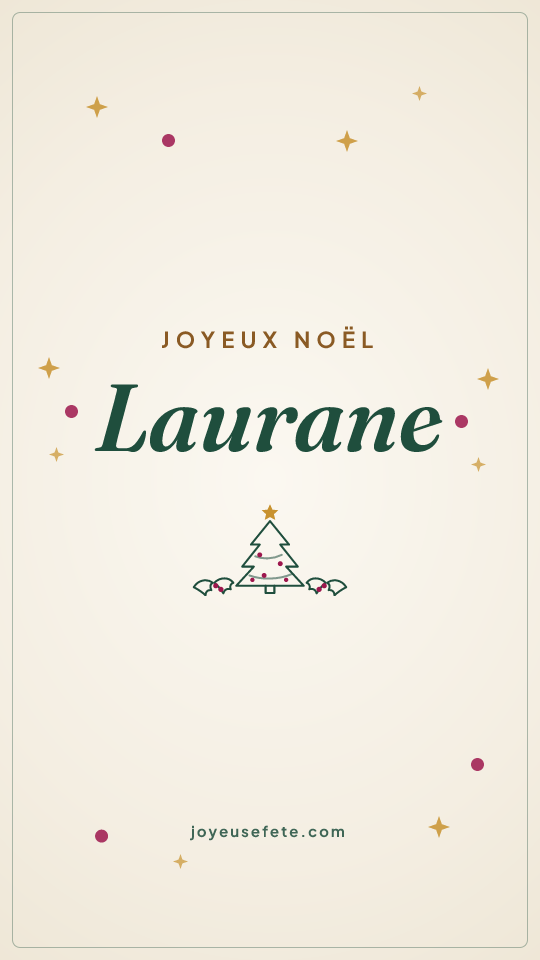 Image « Joyeux Noël Laurane » au format story