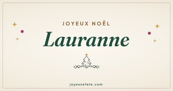 Image « Joyeux Noël Lauranne » au format large