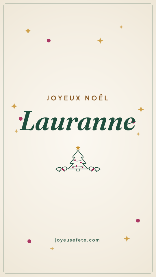 Image « Joyeux Noël Lauranne » au format story