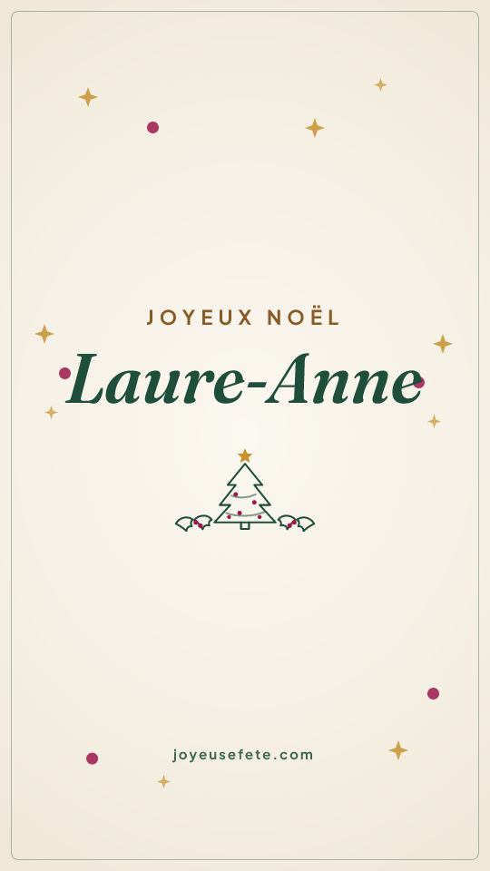 Image « Joyeux Noël Laure-Anne » au format story