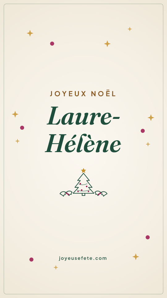 Image « Joyeux Noël Laure-Hélène » au format story