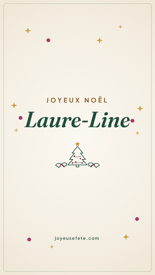Image « Joyeux Noël Laure-Line » au format story