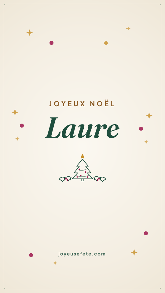 Image « Joyeux Noël Laure » au format story