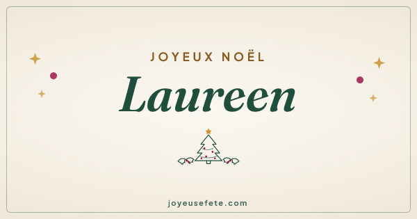 Image « Joyeux Noël Laureen » au format large