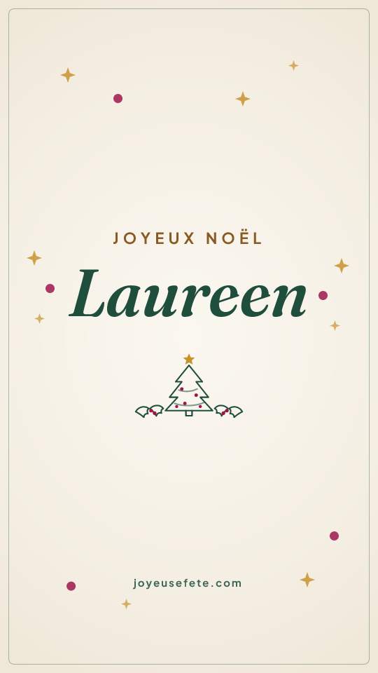 Image « Joyeux Noël Laureen » au format story