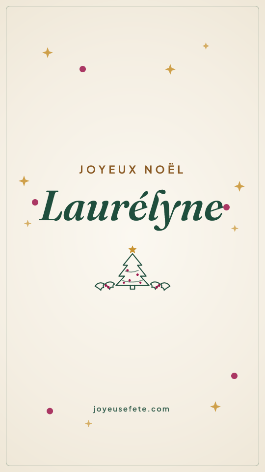 Image « Joyeux Noël Laurélyne » au format story