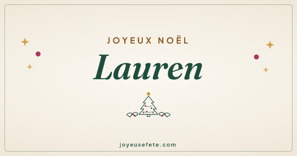 Image « Joyeux Noël Lauren » au format large
