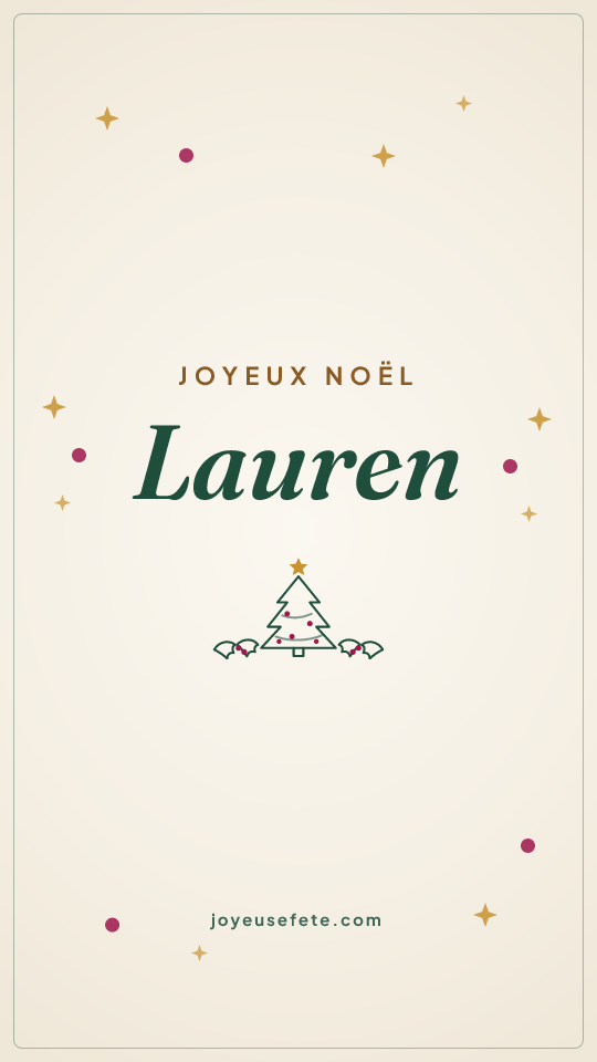 Image « Joyeux Noël Lauren » au format story