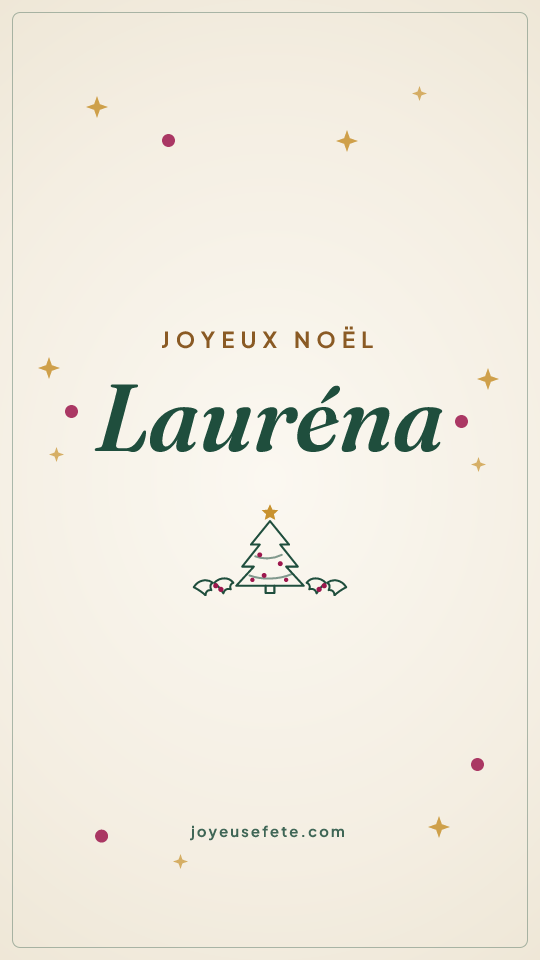 Image « Joyeux Noël Lauréna » au format story