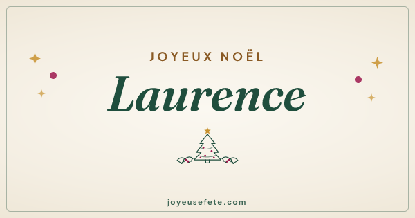 Image « Joyeux Noël Laurence » au format large